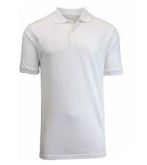 Wholesale Adult Size Short Sleeve Pique Polo Shirt School Uniform in White. High  School Uniform polo
